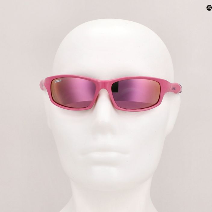 UVEX occhiali da sole per bambini Sportstyle 507 rosa viola/rosa specchiato 11