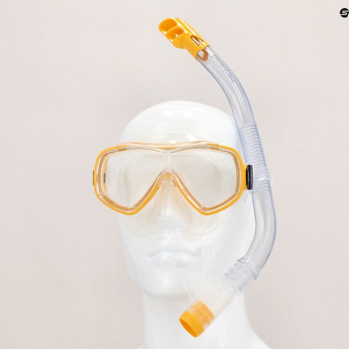 Kit snorkeling per bambini Cressi Onda + Mexico chiaro/giallo 13