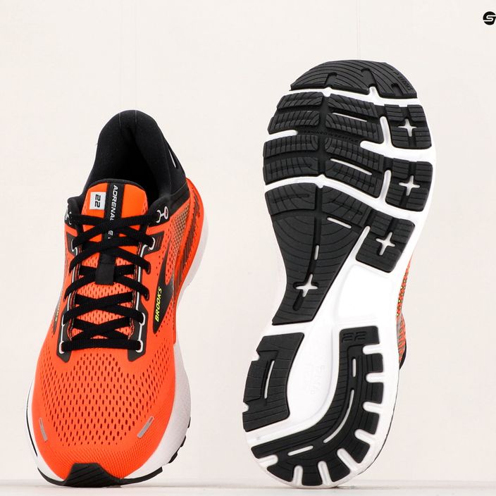 Brooks Adrenaline GTS 22 arancione/nero/bianco scarpe da corsa da uomo 17