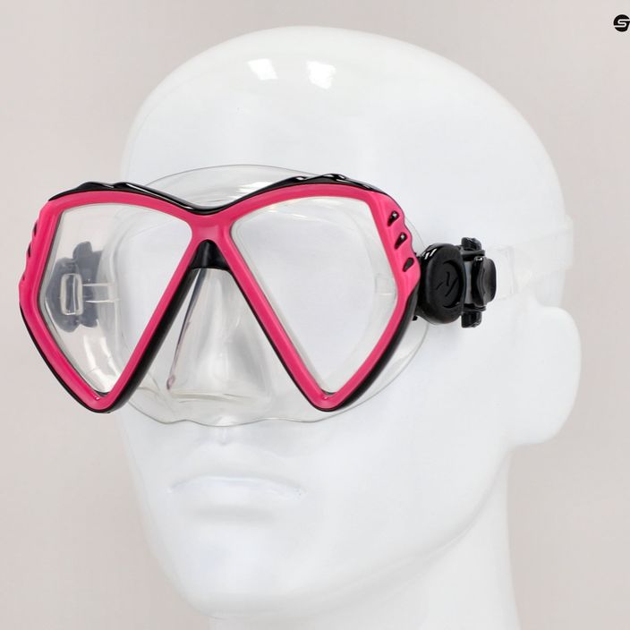Maschera da snorkeling Aqualung Cub trasparente/rosa per bambini 8