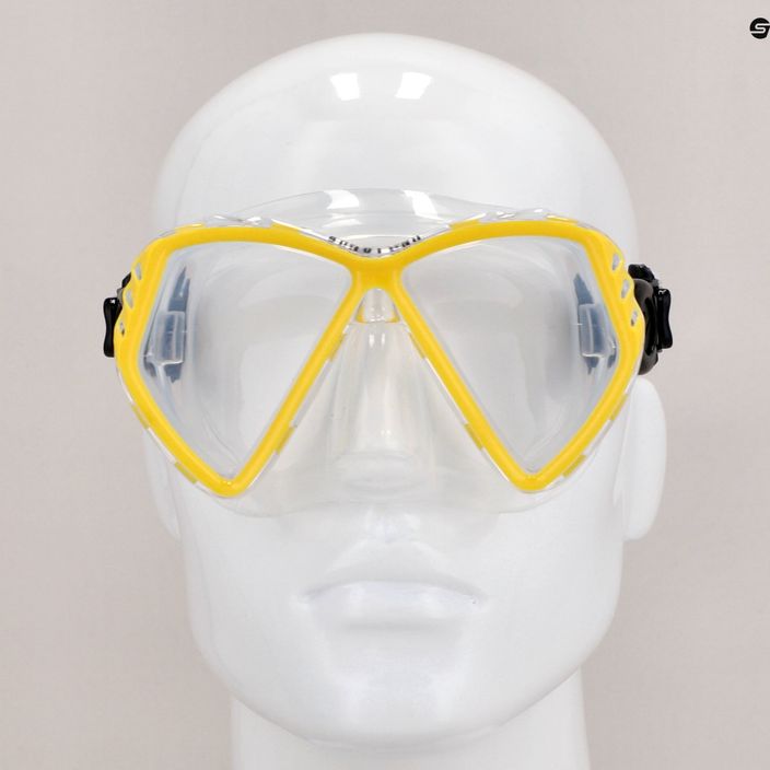 Maschera da snorkeling Aqualung Cub trasparente/giallo junior 8