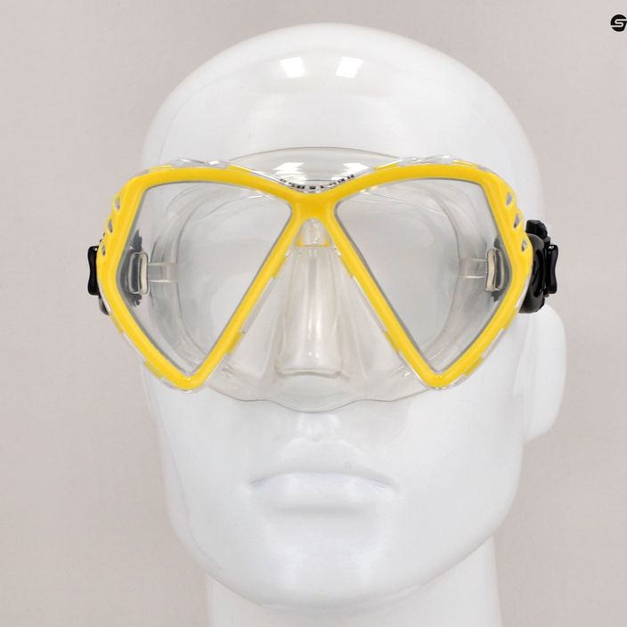Maschera da snorkeling per bambini Aqualung Cub trasparente/gialla 8