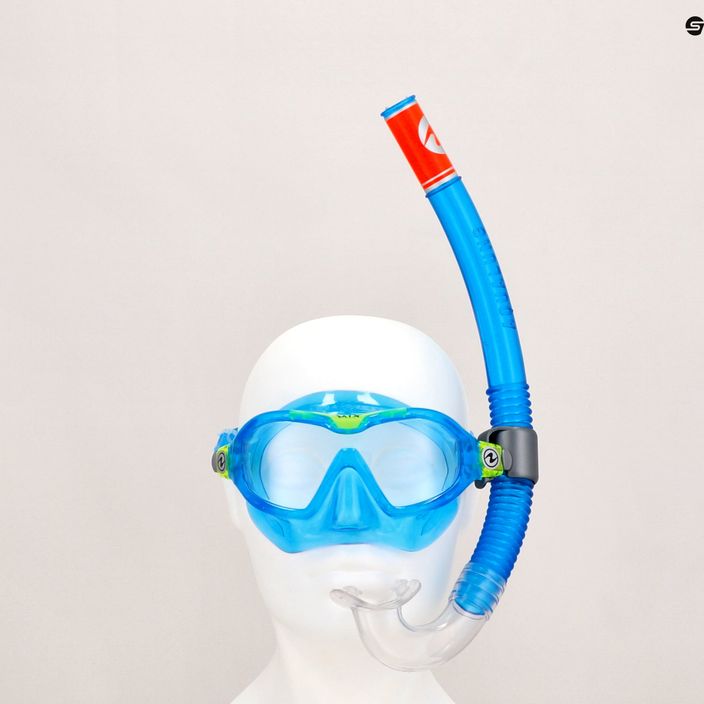 Kit snorkeling per bambini Aqualung Combo Mix.A azzurro/verde brillante 12