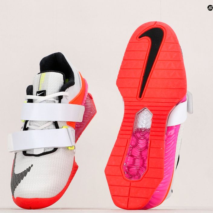 Nike Romaleos 4 Olympic Colorway scarpe da sollevamento pesi bianco/nero/lucido cremisi 11