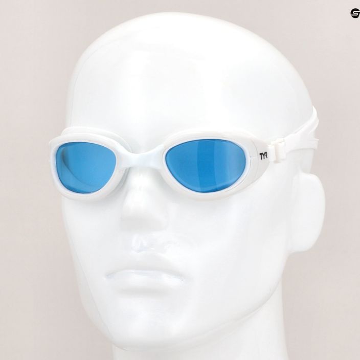 Occhiali da nuoto TYR Special Ops 2.0 polarizzati non specchiati bianco/blu 8