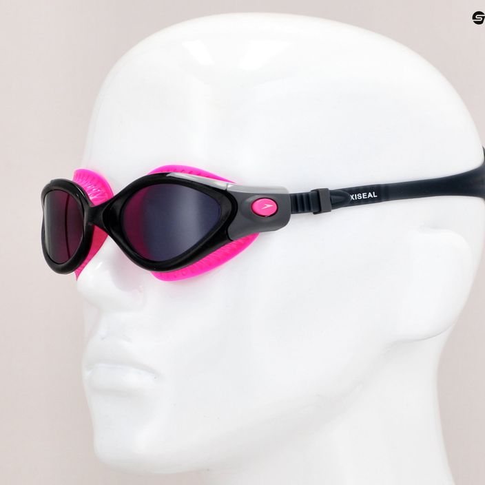 Occhiali da nuoto Speedo Futura Biofuse Flexiseal Dual Female rosa estatico/nero/fumo 11