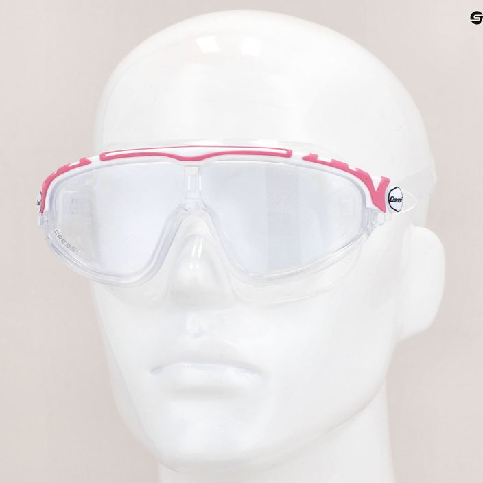 Maschera da bagno Cressi Skylight trasparente/bianco/rosa 8