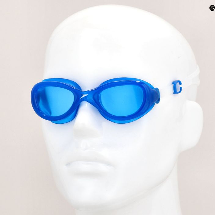 Occhialini da nuoto Speedo Futura Classic Junior chiari/blu neon per bambini 10
