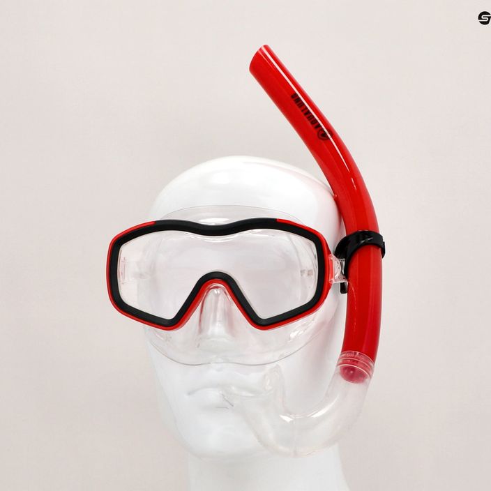 Kit snorkeling per bambini Aqualung Raccon Combo trasparente/rosso/nero 12