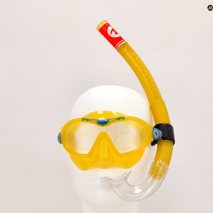 Kit snorkeling per bambini Aqualung Mix Combo giallo/benzina 12