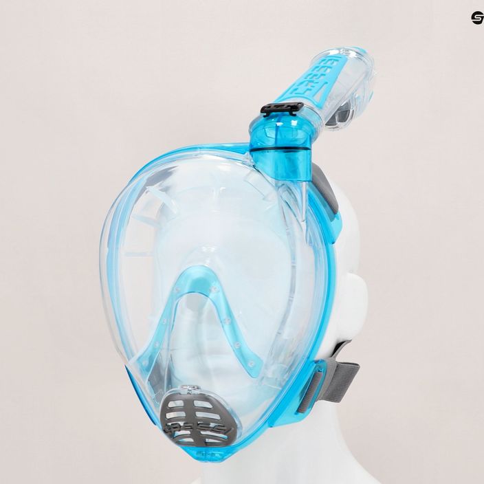 Maschera da snorkeling Cressi Duke Dry Full Face trasparente/acquamarina 4