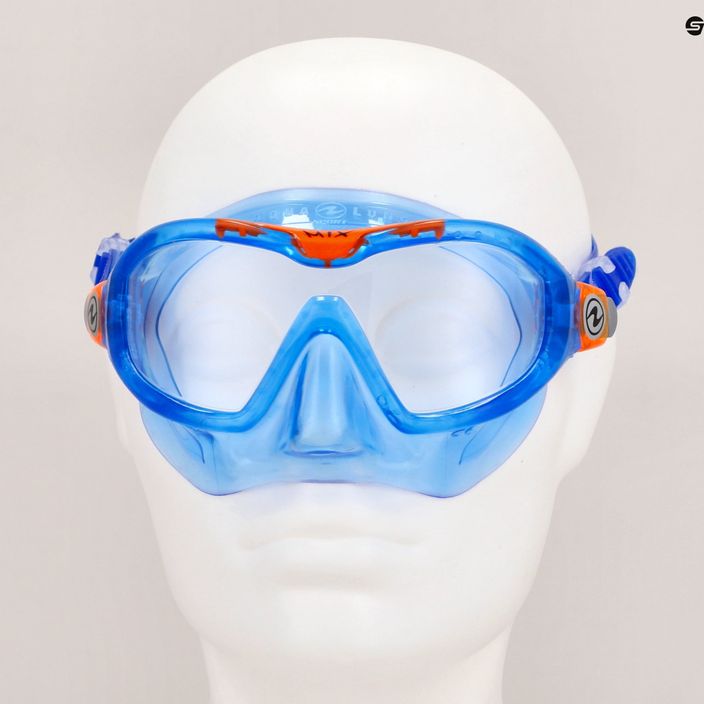 Maschera da snorkeling Aqualung per bambini Mix blu/arancio 7