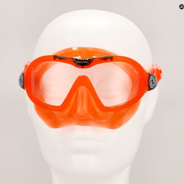 Maschera da snorkeling per bambini Aqualung Mix arancione/nera 7
