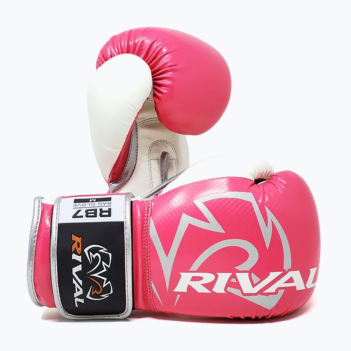 Guantoni da boxe Rival Fitness Plus Bag rosa/bianco 7