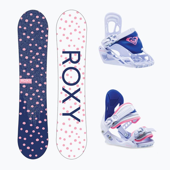 Snowboard per bambini ROXY Poppy Pacchetto + attacchi 7