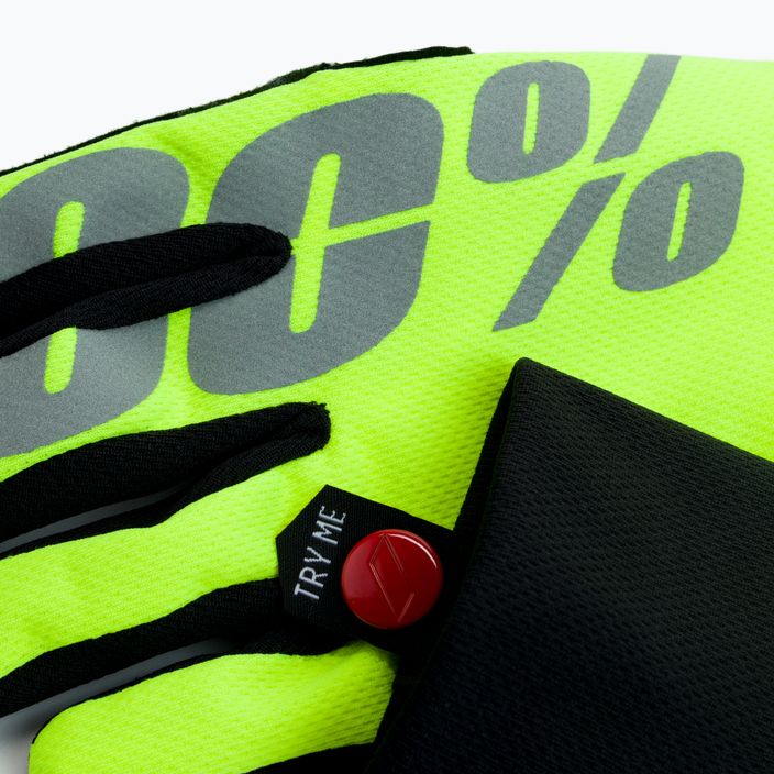 Guanti da ciclismo 100% Hydromatic Waterproof giallo neon 4