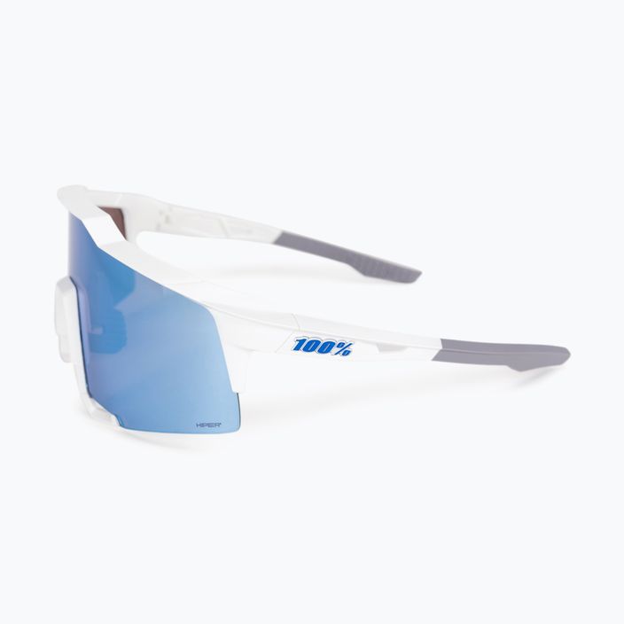 100% Speedcraft Occhiali da sole con lenti a specchio multistrato bianco opaco/blu scuro 4