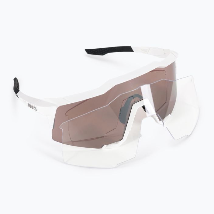 Occhiali da sole 100% Speedcraft con lenti a specchio bianco opaco/argento opaco 6
