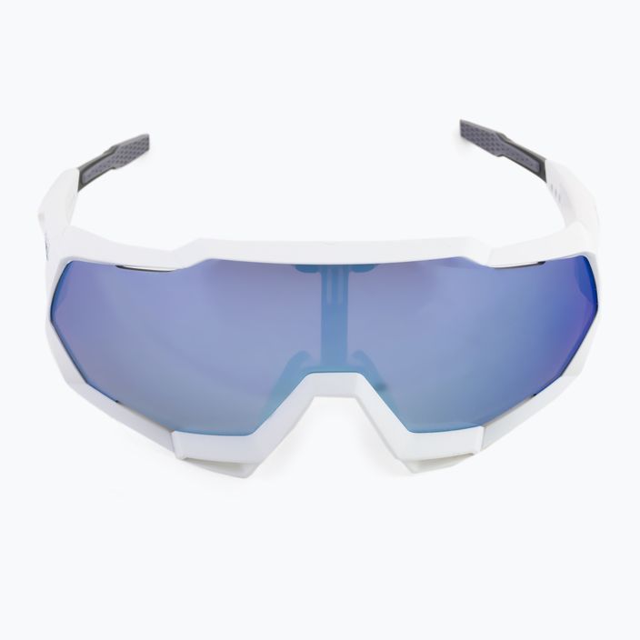 100% Speedtrap Occhiali da sole con lenti a specchio multistrato bianco opaco/blu scuro 3