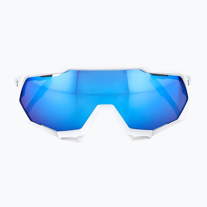 100% Speedtrap Occhiali da sole con lenti a specchio multistrato bianco opaco/blu scuro 7