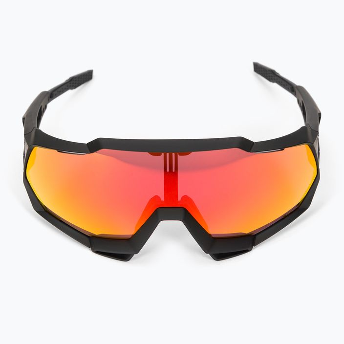 100% Speedtrap Multilayer Mirror Lens soft tact black/hiper red occhiali da sole 3