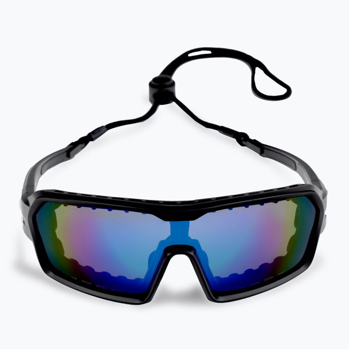 Occhiali da sole Ocean Sunglasses Chameleon nero opaco/blu reale/nero 2