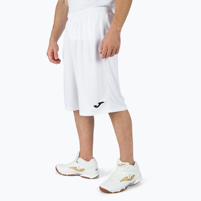 Pantaloncini da basket da uomo Joma Nobel Long bianco 2
