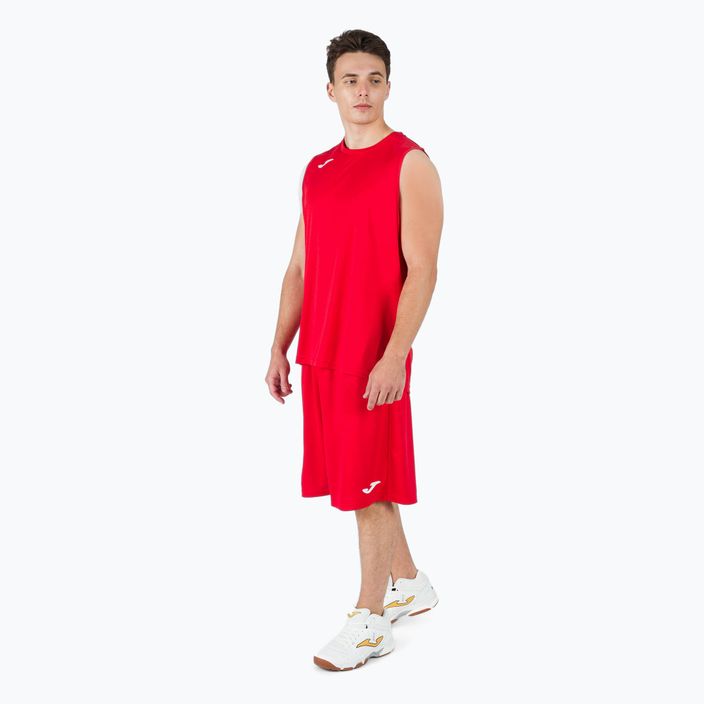 Pantaloncini da basket da uomo Joma Nobel Long rosso 4