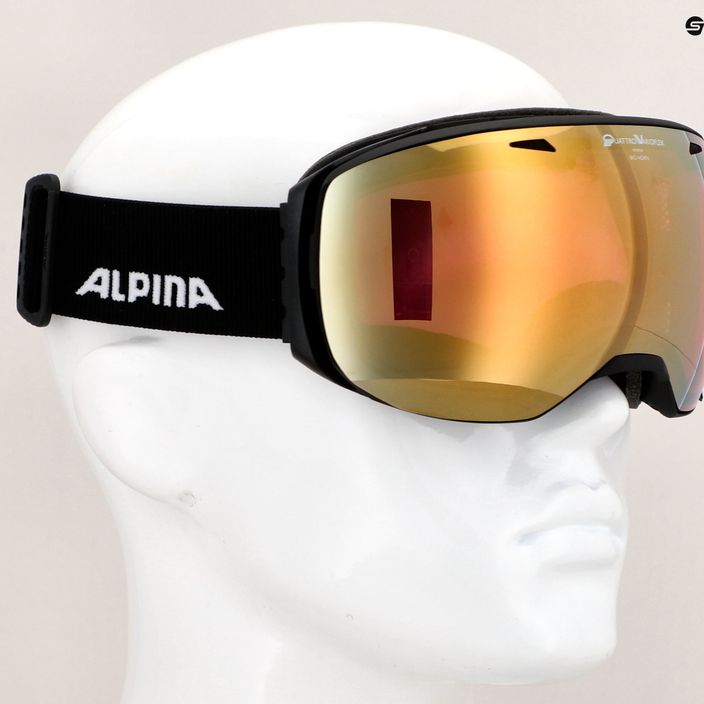 Occhiali da sci Alpina Big Horn QV nero opaco/oro sph 4
