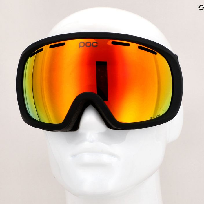 Occhiali da sci POC Fovea Clarity nero uranio/arancione specchiato 5