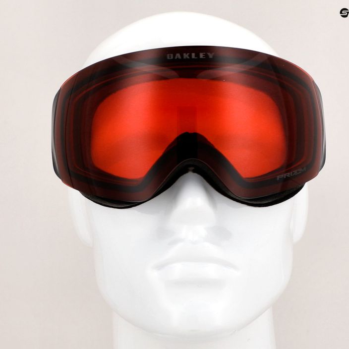 Oakley Flight Deck M nero opaco/prizm snow hi pink iridium occhiali da sci 3