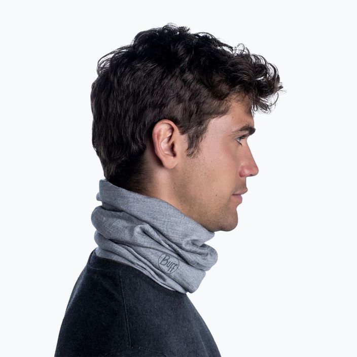 BUFF Imbragatura multifunzionale leggera in lana merino grigio chiaro solido 6
