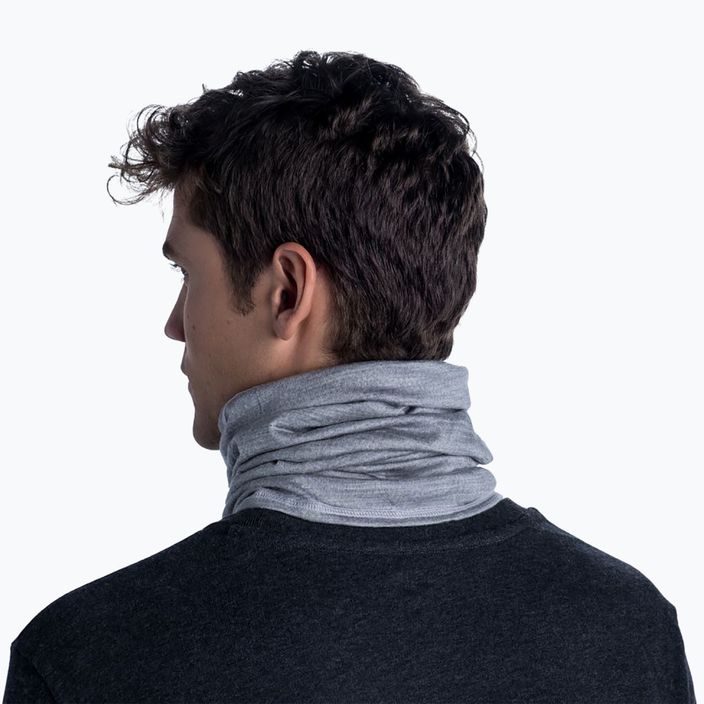 BUFF Imbragatura multifunzionale leggera in lana merino grigio chiaro solido 7