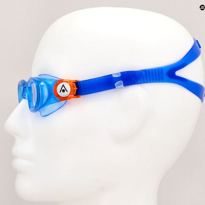 Occhialini da nuoto per bambini Aquasphere Moby Kid blu/arancio/chiaro 7