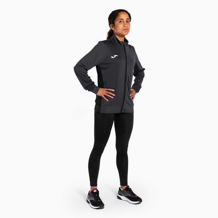 Felpa da running Joma Winner II Full Zip da donna, antracite 4