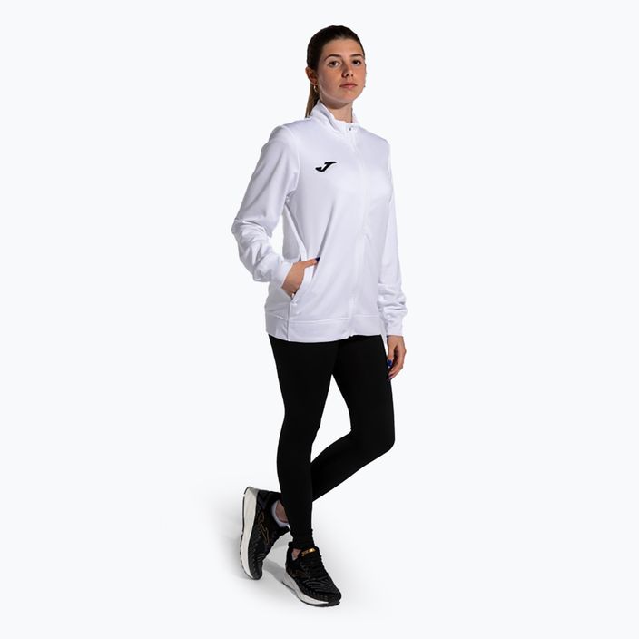 Felpa da running Joma Winner II Full Zip da donna, bianco 2