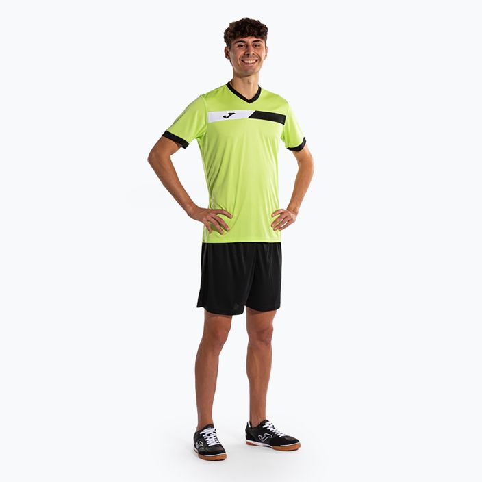 Maglietta da tennis da uomo Joma Court lime/nero 2