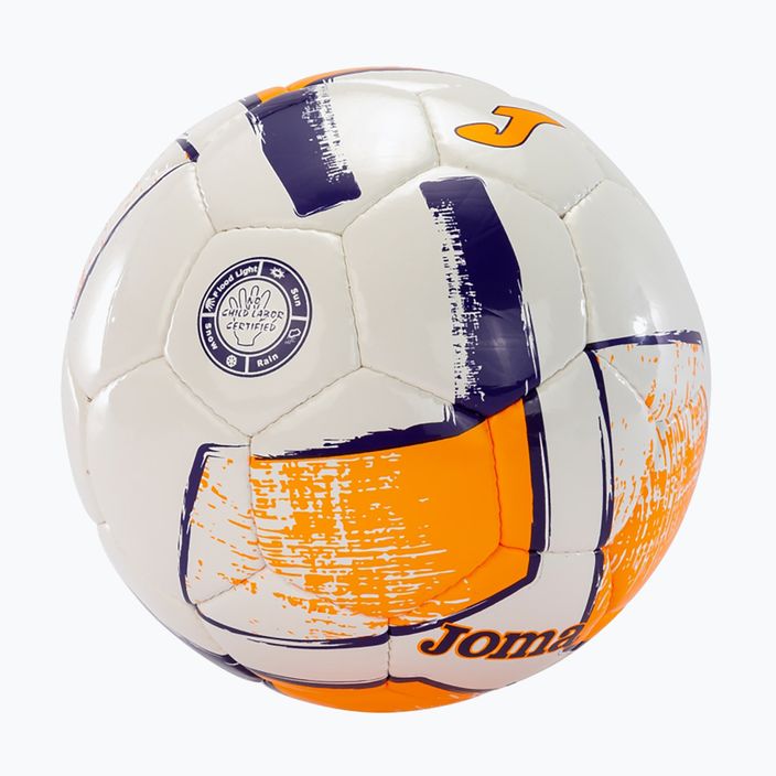 Joma Dali II fluor white/fluor orange/purple size 4 football 2