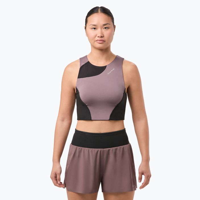 Canotta da corsa da donna NNormal Trail Cropped Top viola 2