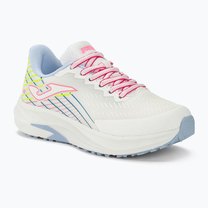 Scarpe da corsa Joma Super Cross per bambini, bianco/azzurro/rosa