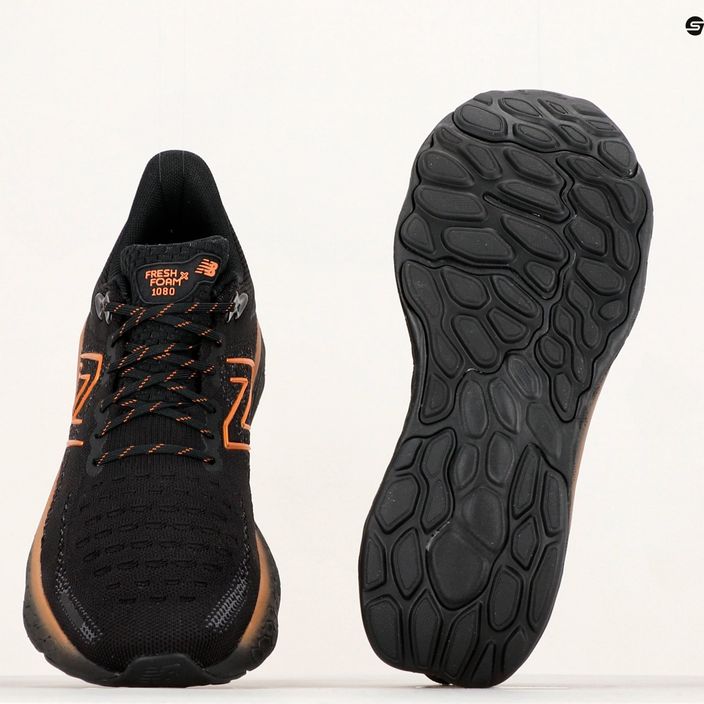 New Balance Fresh Foam X 1080 v12 nero/arancione scarpe da corsa da uomo 11