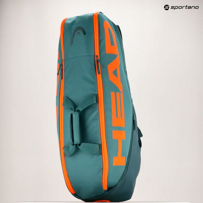 HEAD Pro Raquet Tennis Bag M 67 l ciano scuro/arancio fluo 11