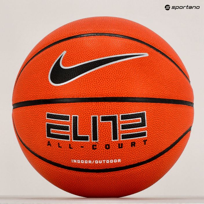 Nike Elite All Court 8P 2.0 sgonfio ambra / nero / argento metallico basket dimensioni 7 5
