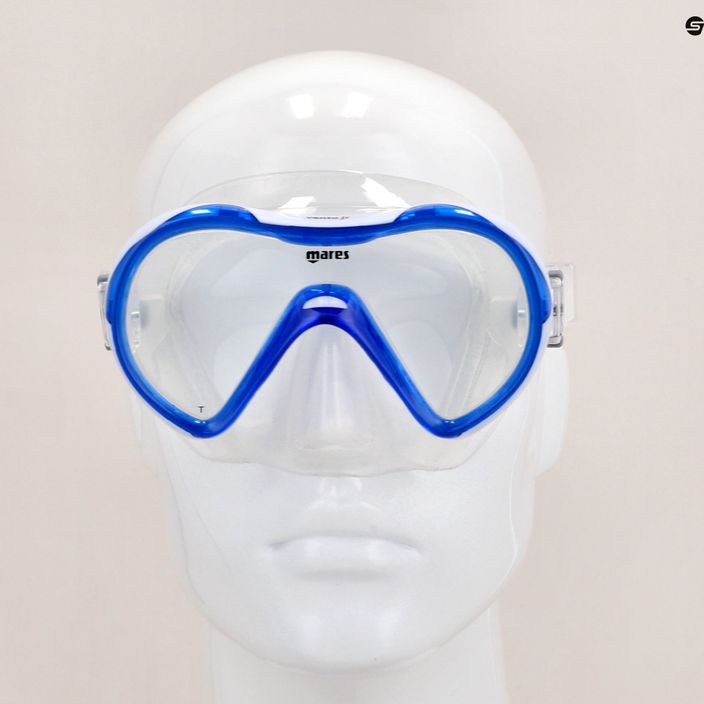 Maschera da snorkeling Mares Vento SC trasparente/blu per bambini 8