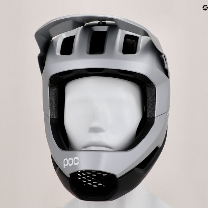 POC Otocon Race MIPS casco da bicicletta argento argentite/nero uranio opaco 14