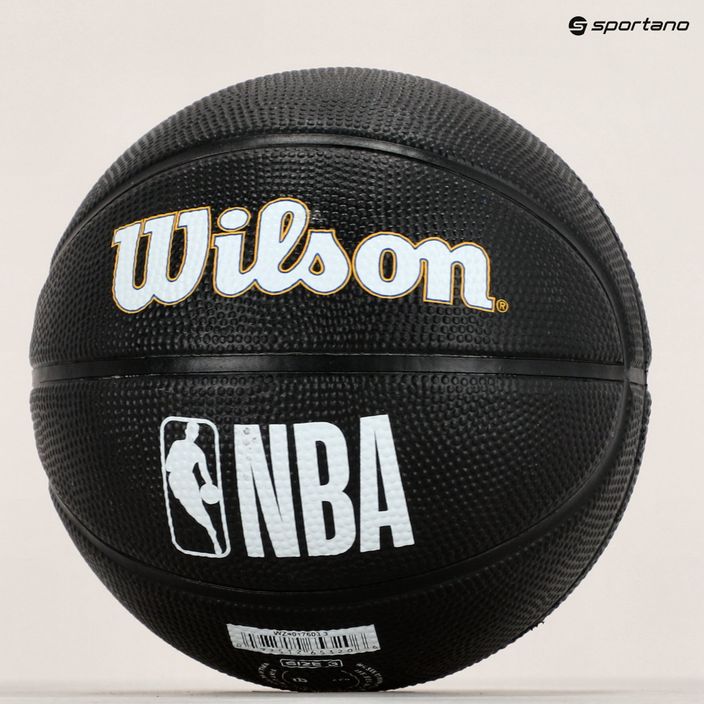 Pallone da basket Wilson NBA Tribute Mini Golden State Warriors bambino nero taglia 3 9