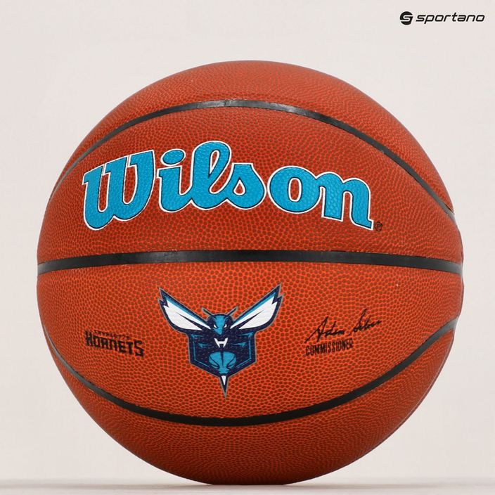 Wilson NBA Team Alliance Charlotte Hornets marrone basket dimensioni 7 6