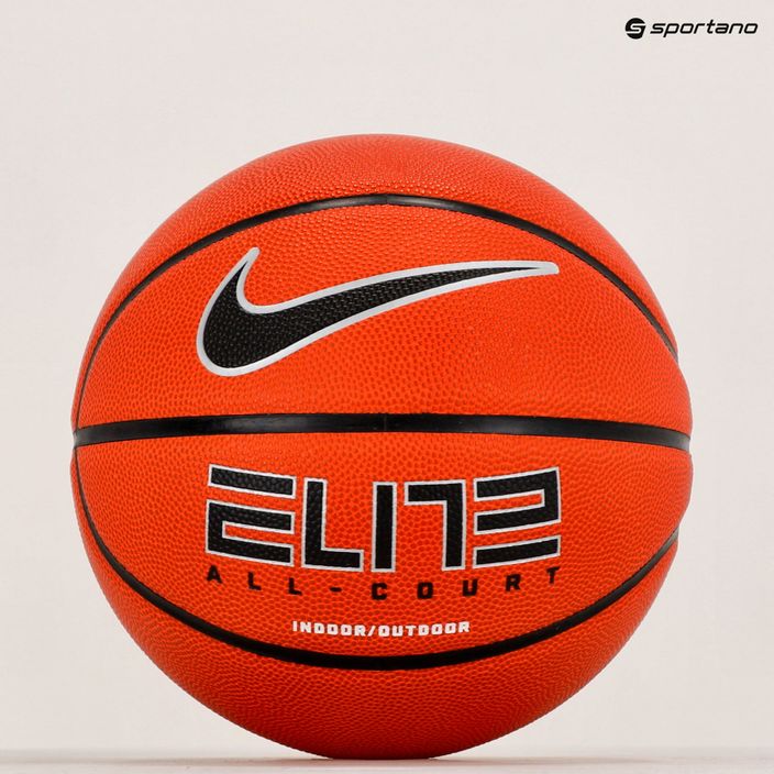 Nike Elite All Court 8P 2.0 sgonfio ambra / nero / argento metallico basket dimensioni 5 5