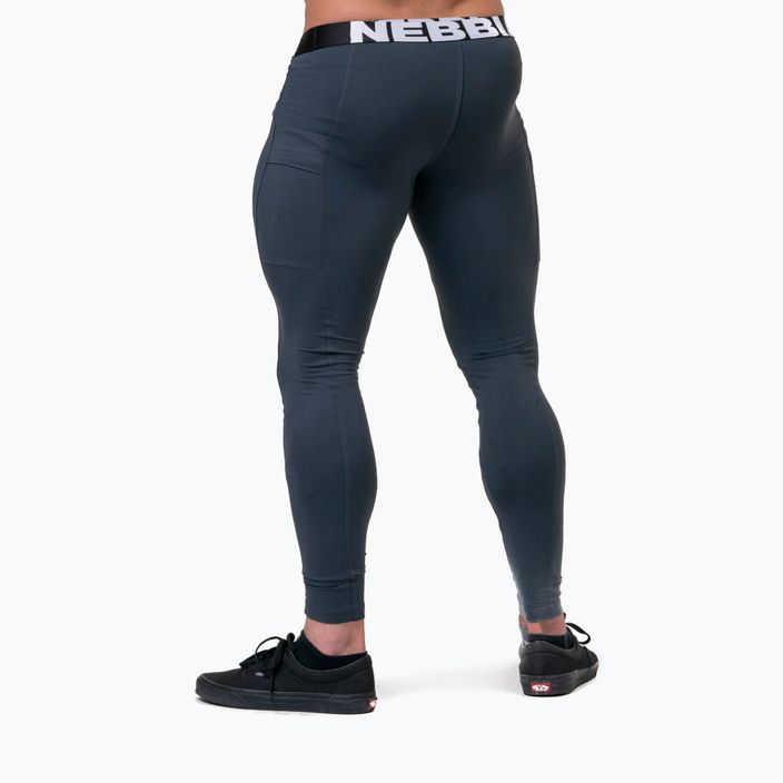 NEBBIA Legend Of Today Leggings da allenamento da uomo a tutta lunghezza grigio scuro 2