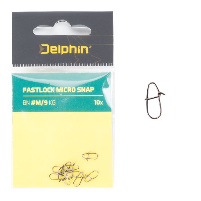 Delphin Fastlock Micro Snap spinning safety pin 10 pezzi argento 969C04100 2